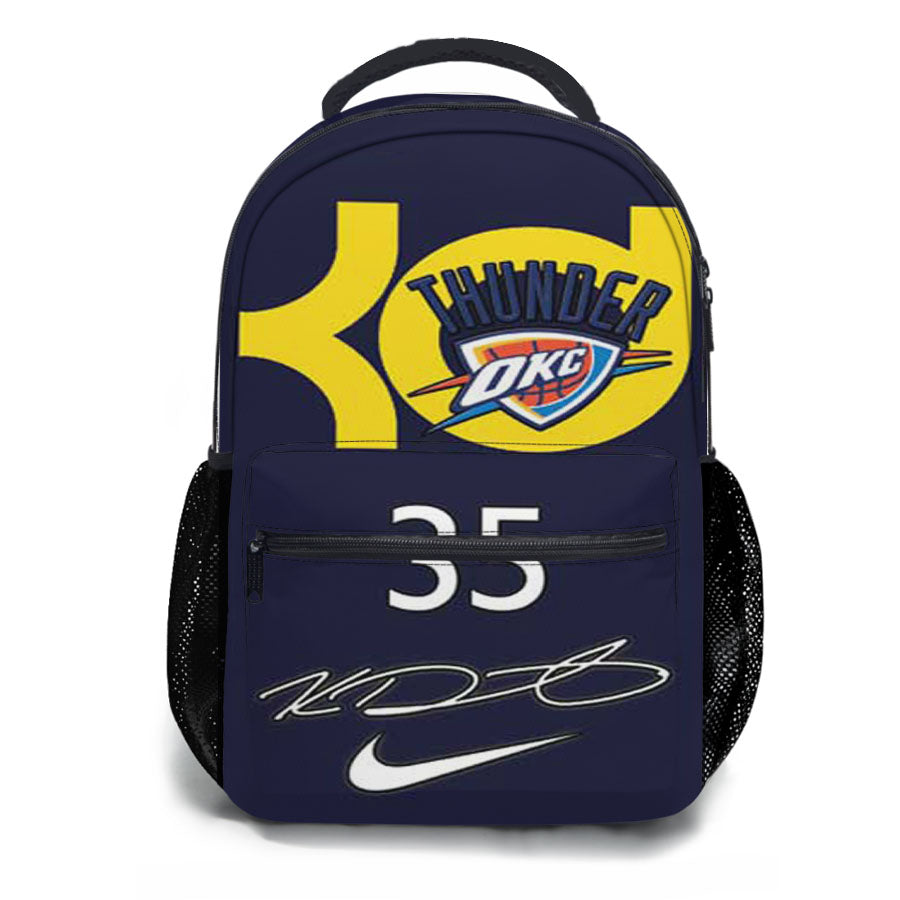 Kevin Durant Autograph Blue School Backpacks