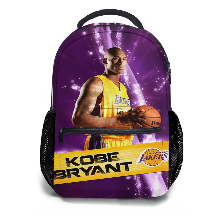 Kobe Bryant Lakers Nba Team School Backpacks