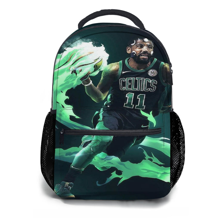 Kyrie Irving Green Flame Nba School Backpacks