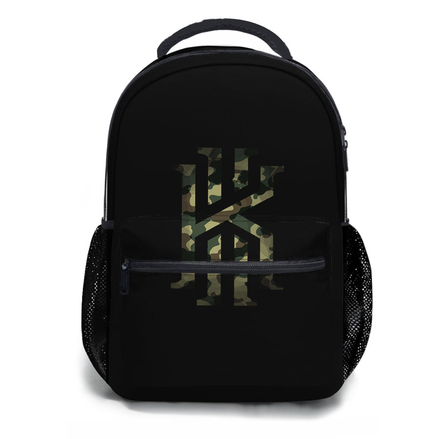 Kyrie Irving Military Camo Logo School Backpacks
