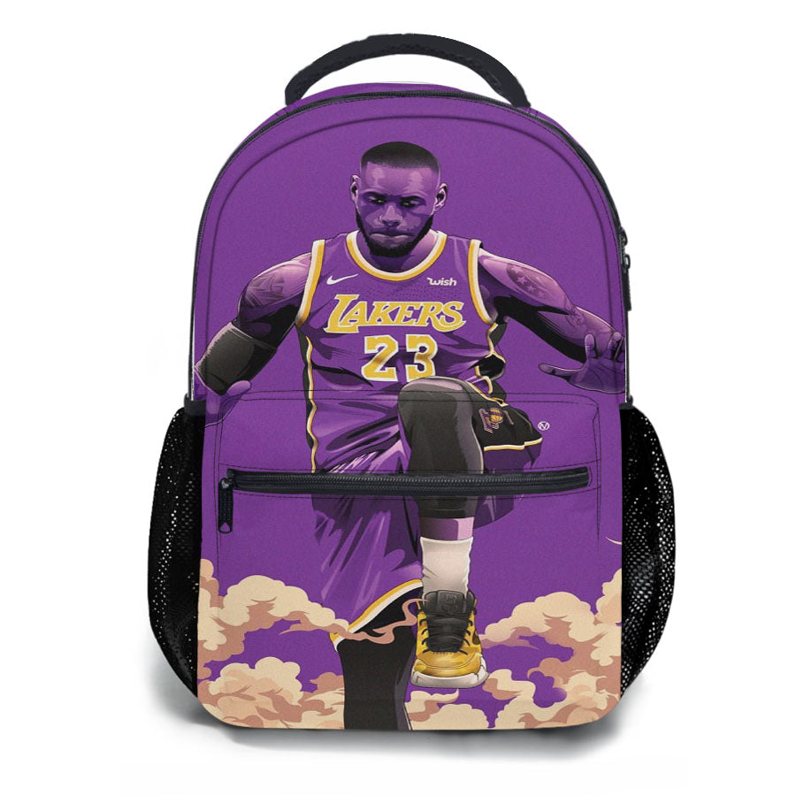 Lakers 23 Purple Team School Backpacks