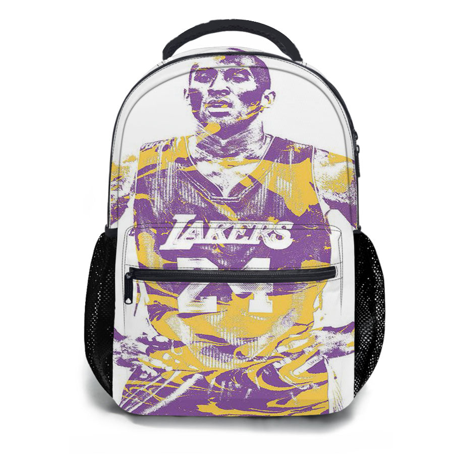 Lakers Kobe Bryant Overlay Style School Backpacks