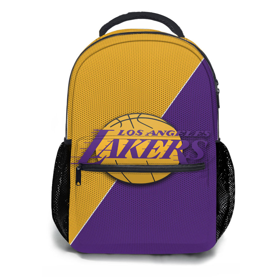 Lakers Team Yellow Purple School Backpacks