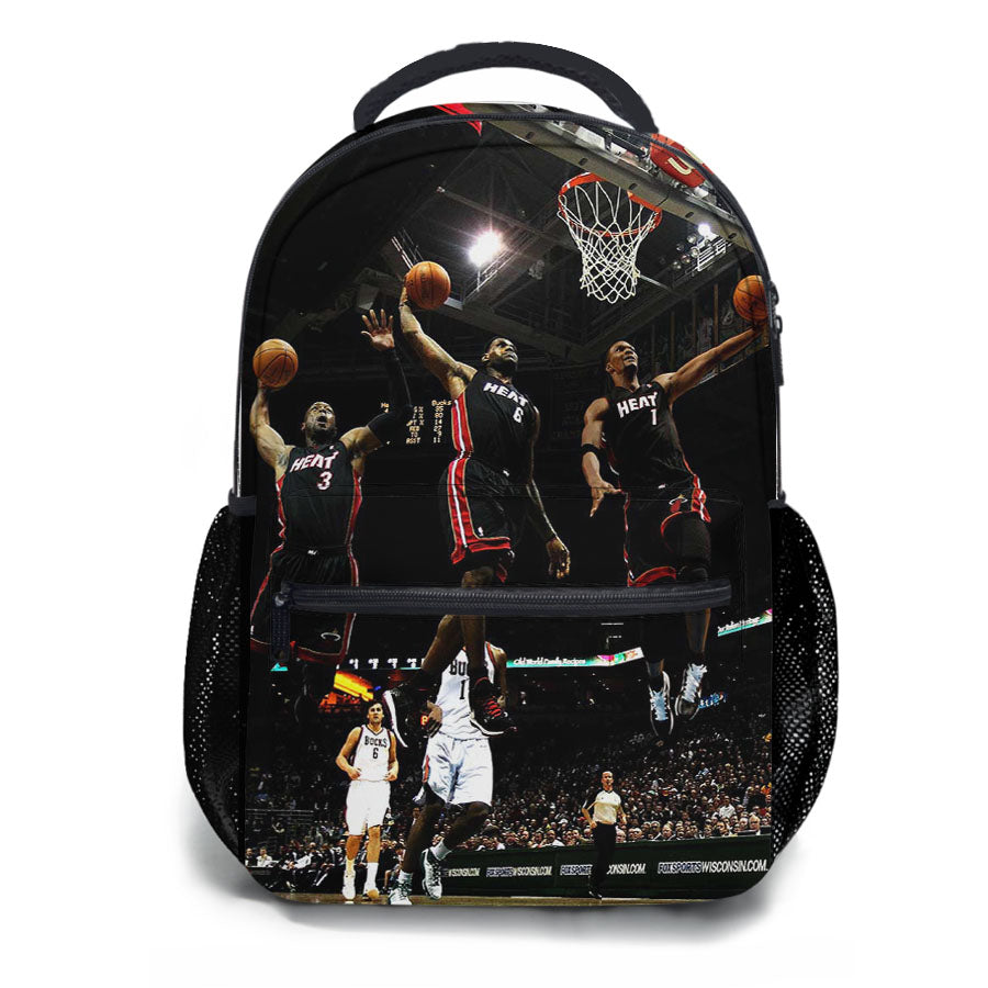 Lebron James Heat Dunk School Backpacks
