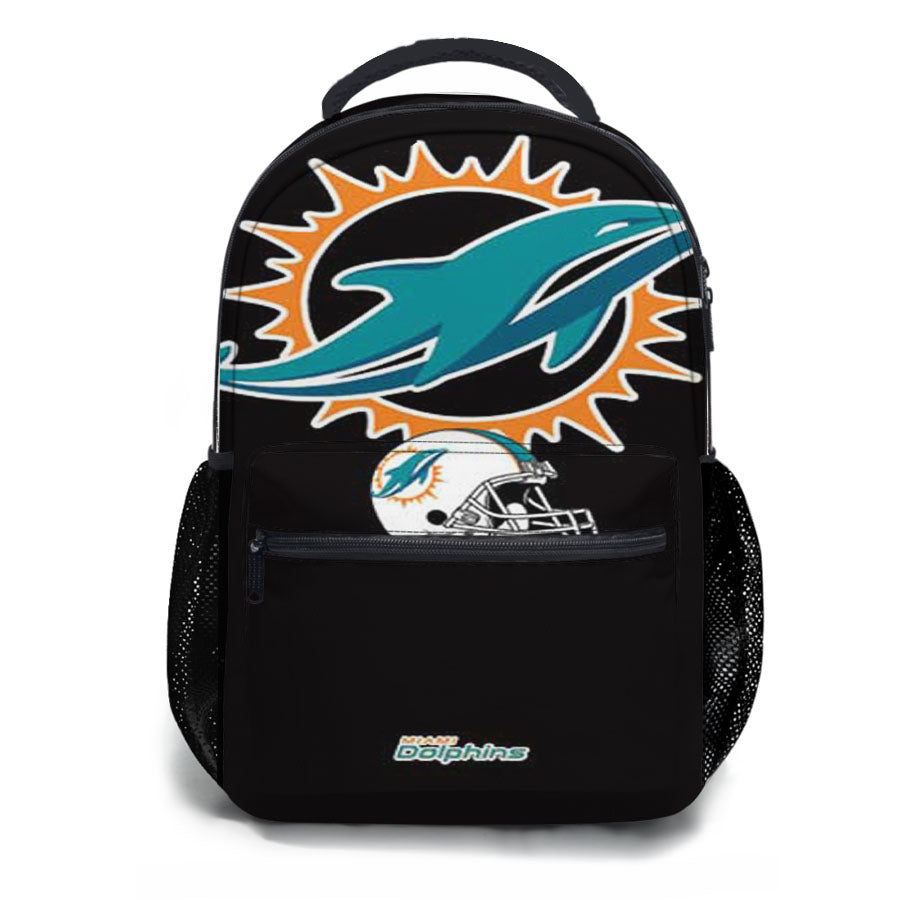Miami Dolphins Logos On Blk School Backpacks