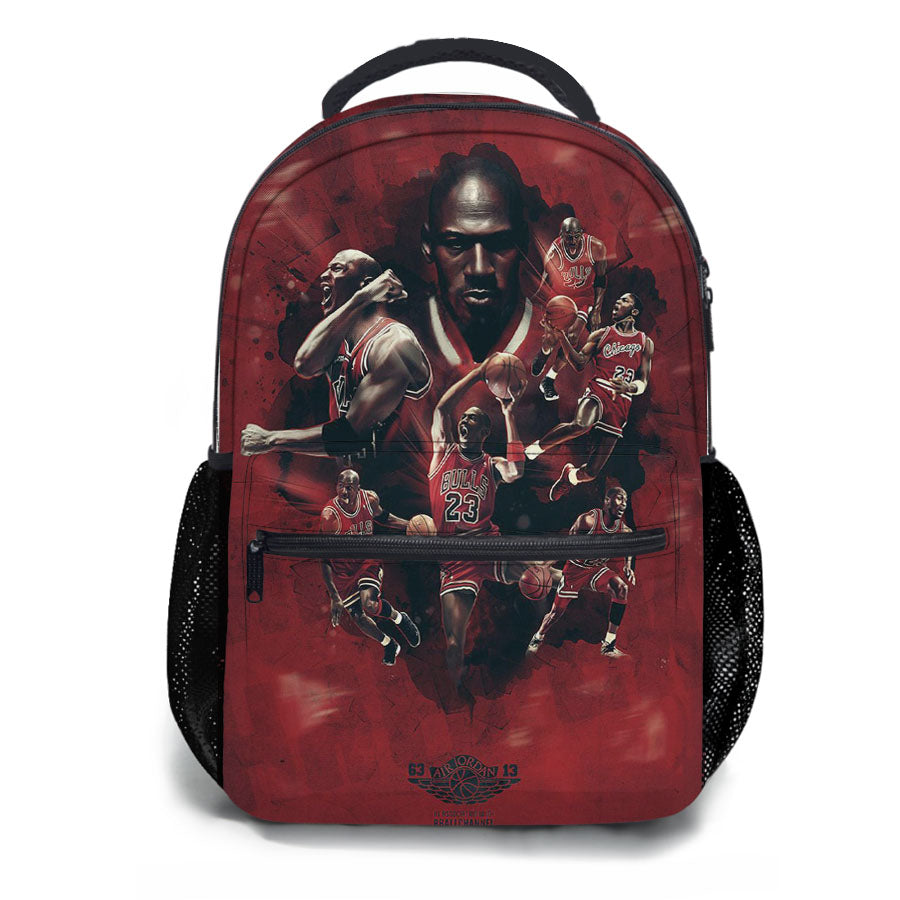 Michael Jordan 23 Red School Backpacks