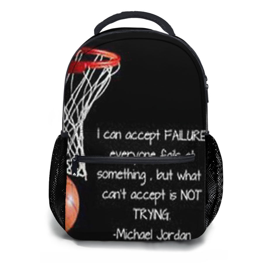 Michael Jordan Quotes School Backpacks
