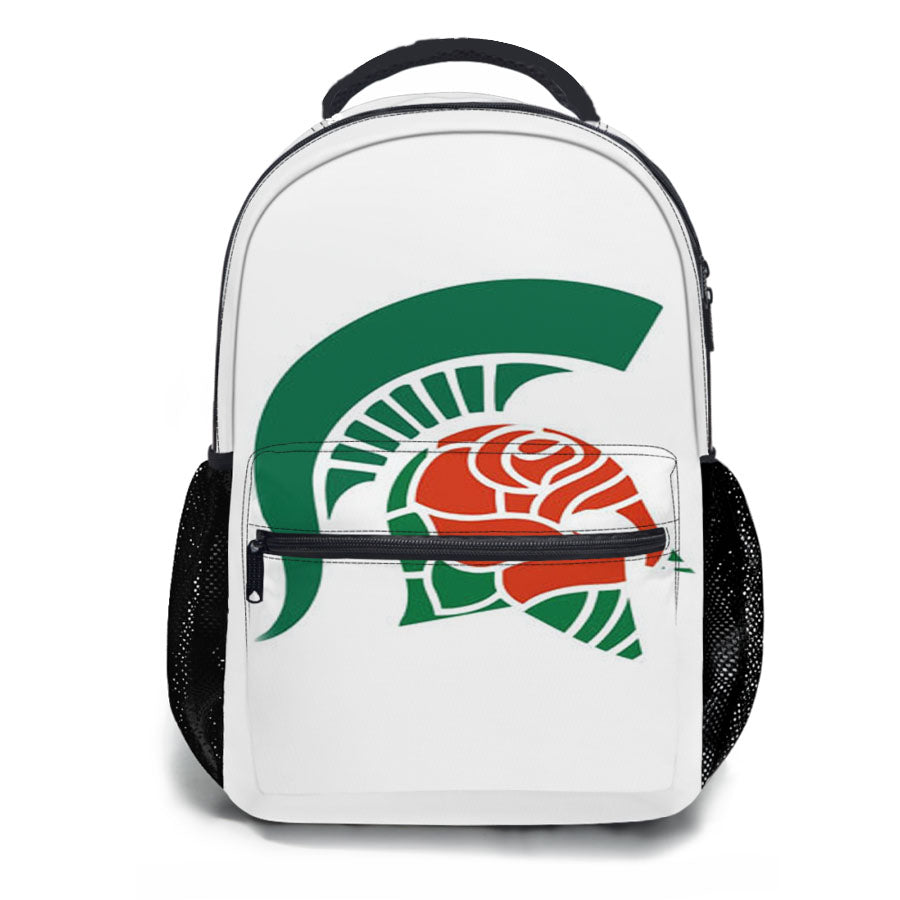 Michigan Spartan Roses School Backpacks