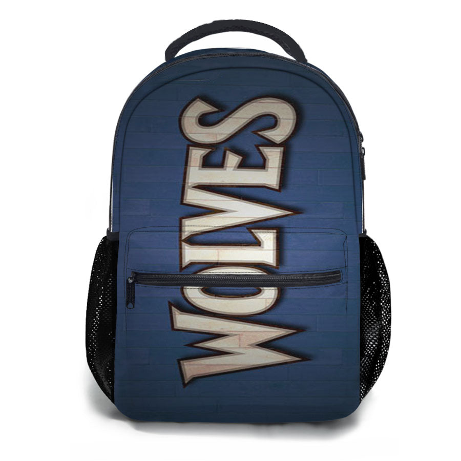 Minnesota Timberwolves Text School Backpacks