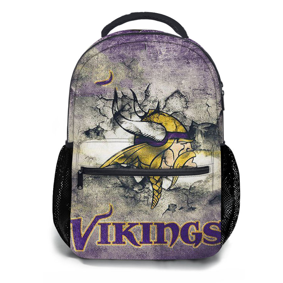 Minnesota Vikings Grunge Logo School Backpacks