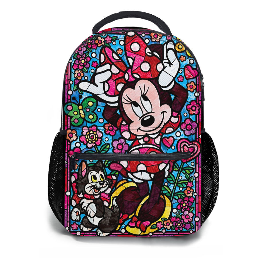Minnie Mouse Stained Glass School Backpacks