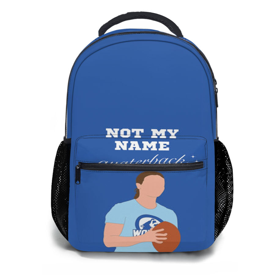 Not My Name Quaterback School Backpacks