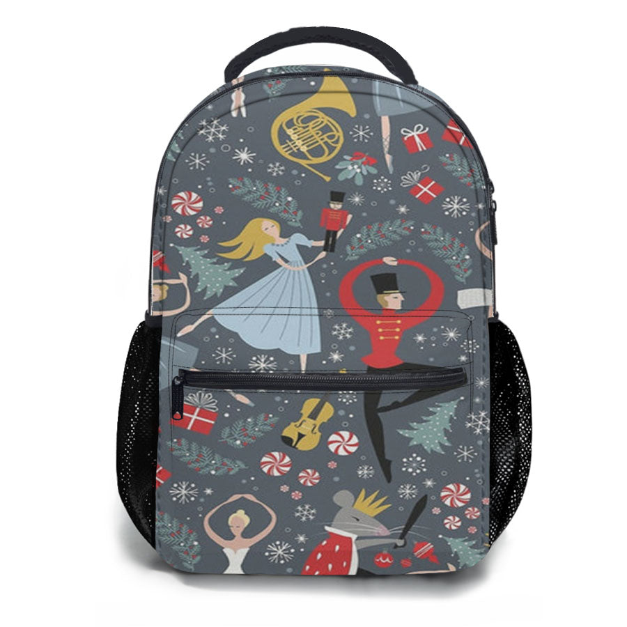 Nutcracker Ballet Pattern - Christmas School Backpacks