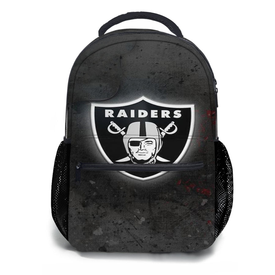 Oakland Raiders Black School Backpacks