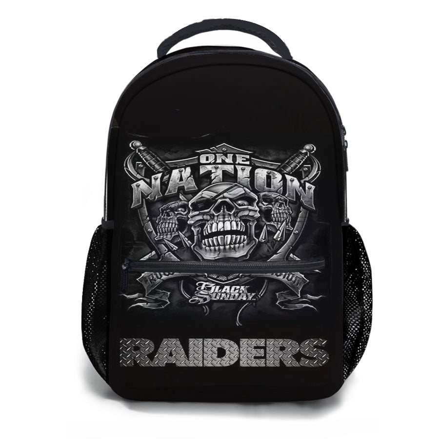 Oakland Raiders Black One Nation School Backpacks