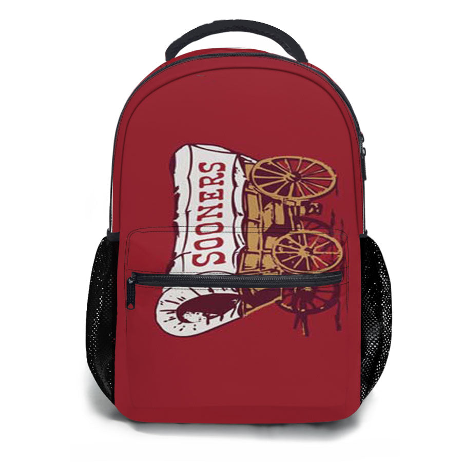 Ok Sooners Wagon Logo School Backpacks