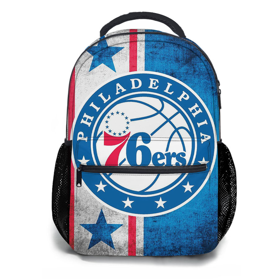 Philadelphia 76Ers Logo Flag School Backpacks