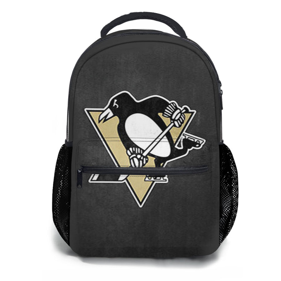 Pittsburgh Penguins Logo Dark Gray School Backpacks