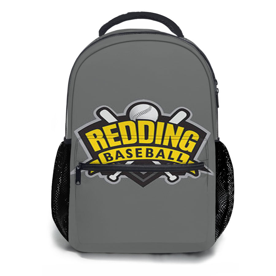 Redding Baseball Logo Gray School Backpacks
