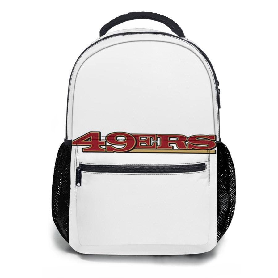 San Francisco 49Ers Text School Backpacks