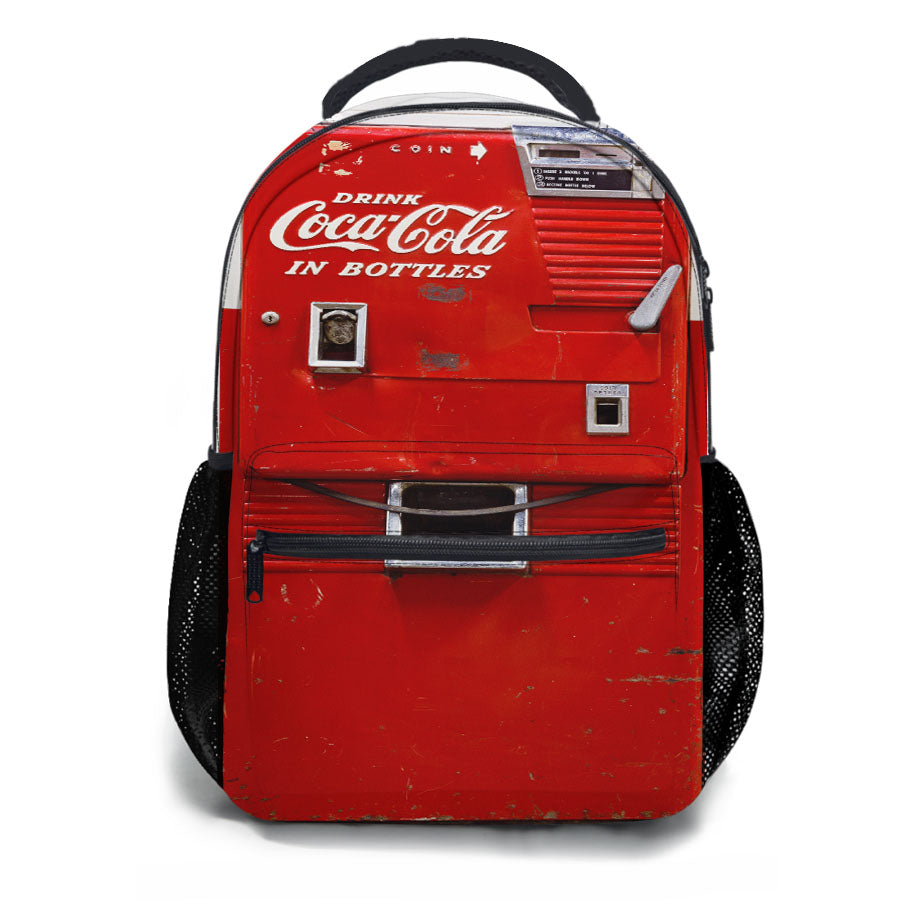 Soft Drink Coca Cola Vintage Vending Machine School Backpacks
