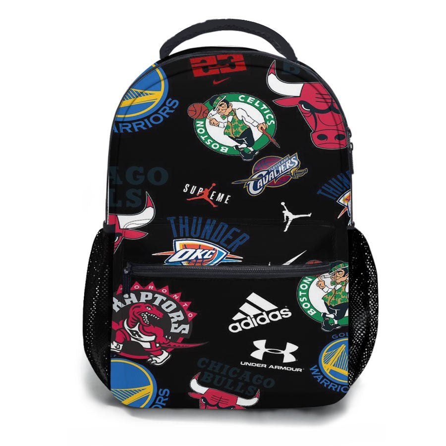 Sport Logo Pattern Nba School Backpacks