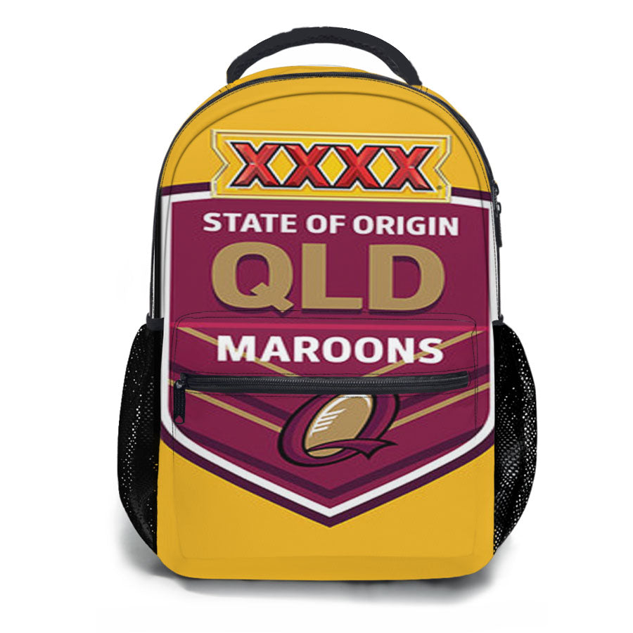 State Of Origin Maroons Yellow School Backpacks