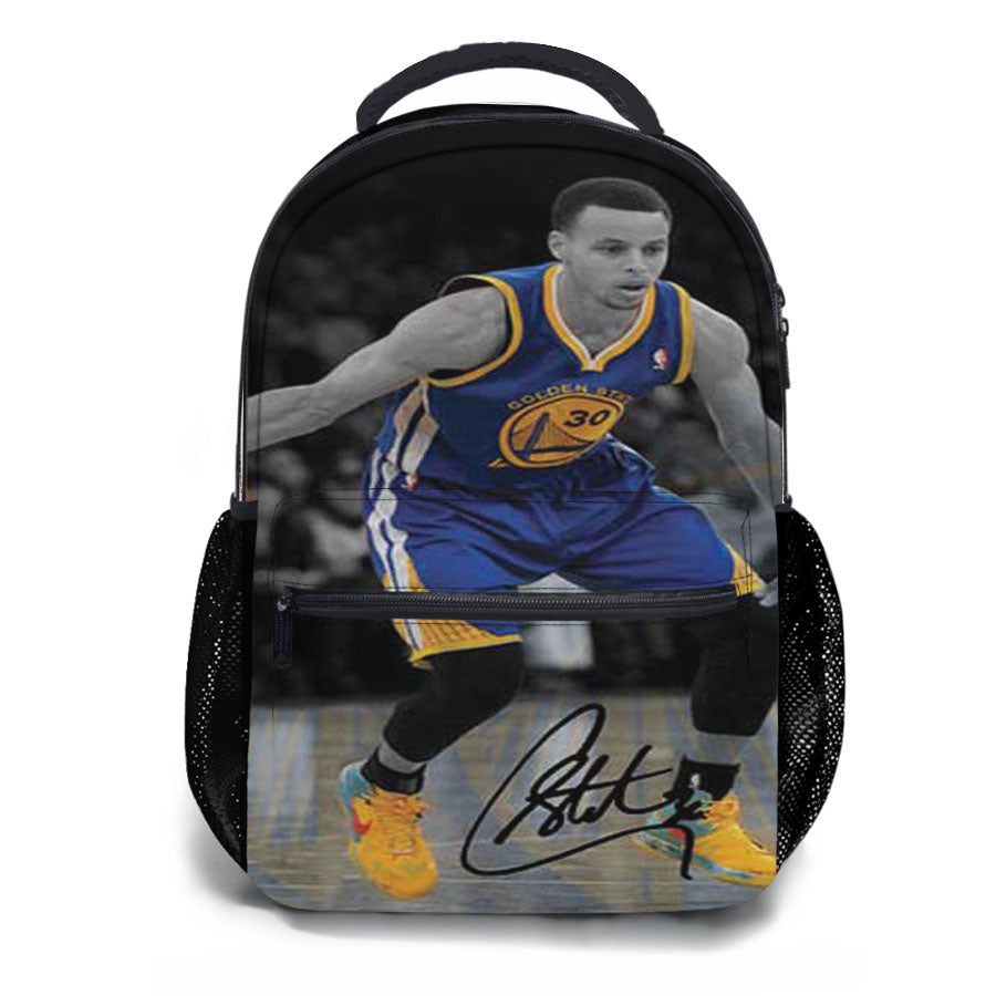 Stephen Curry Grey Blue Gold School Backpacks