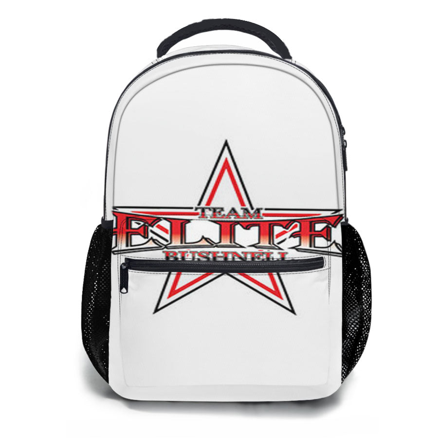 Team Elite Bushnell Baseball Logo White School Backpacks