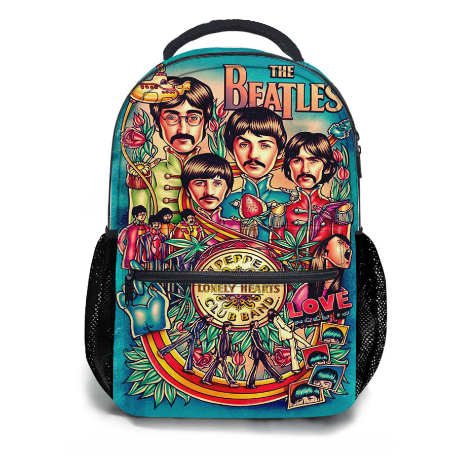 The Beatles Poster Vintage School Backpacks