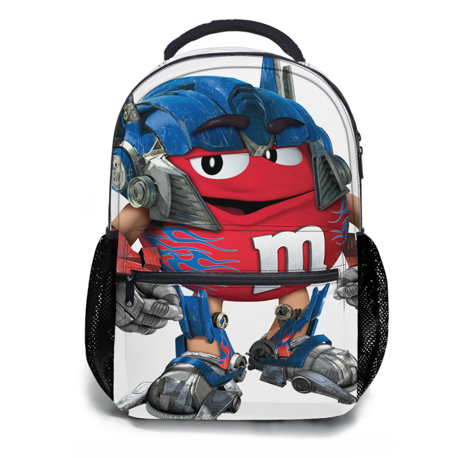Transformer M&M Mascot Red School Backpacks