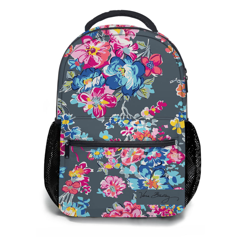 Vera Bradley Pattern Anchor Pretty Posies Pink School Backpacks