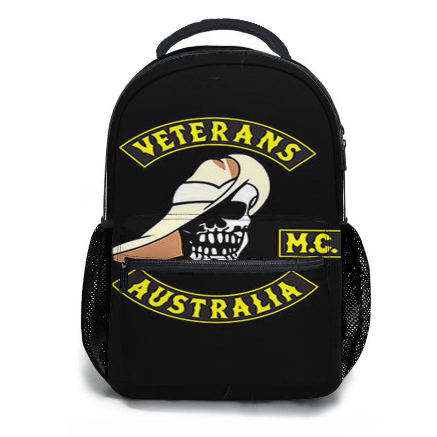 Veterans M C Australia Black Frame School Backpacks