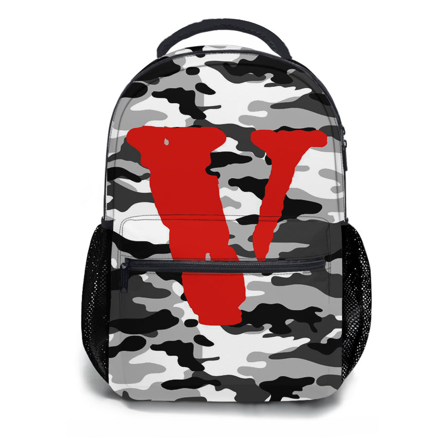 Vlone Camo Ash School Backpacks