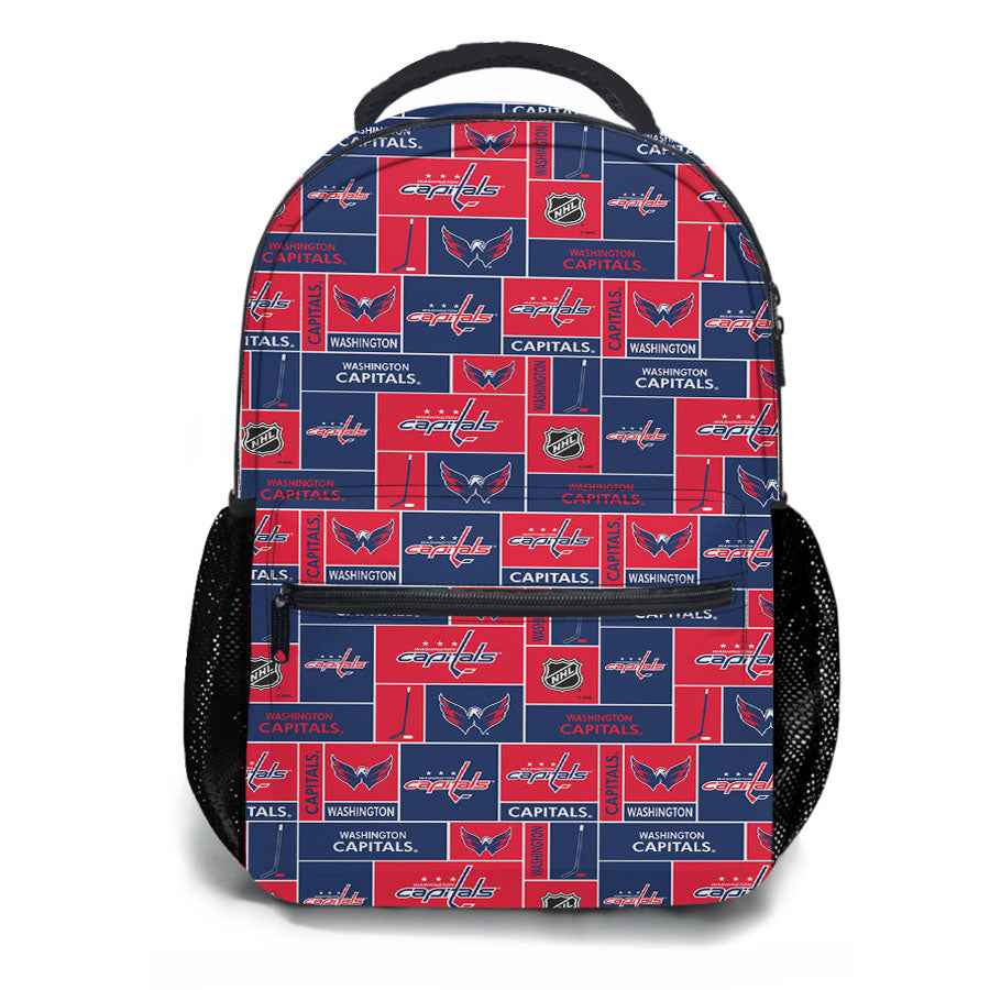 Washington Capitals Pattern School Backpacks