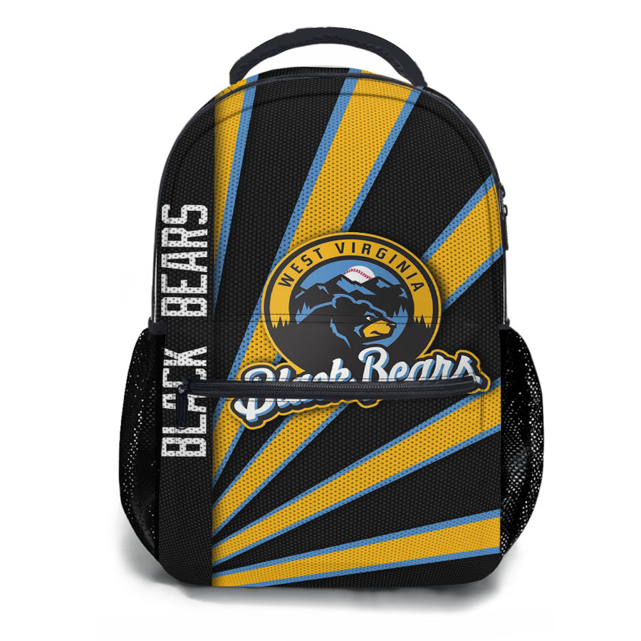 West Virginia Black Bears Stripe Wallpaper School Backpacks