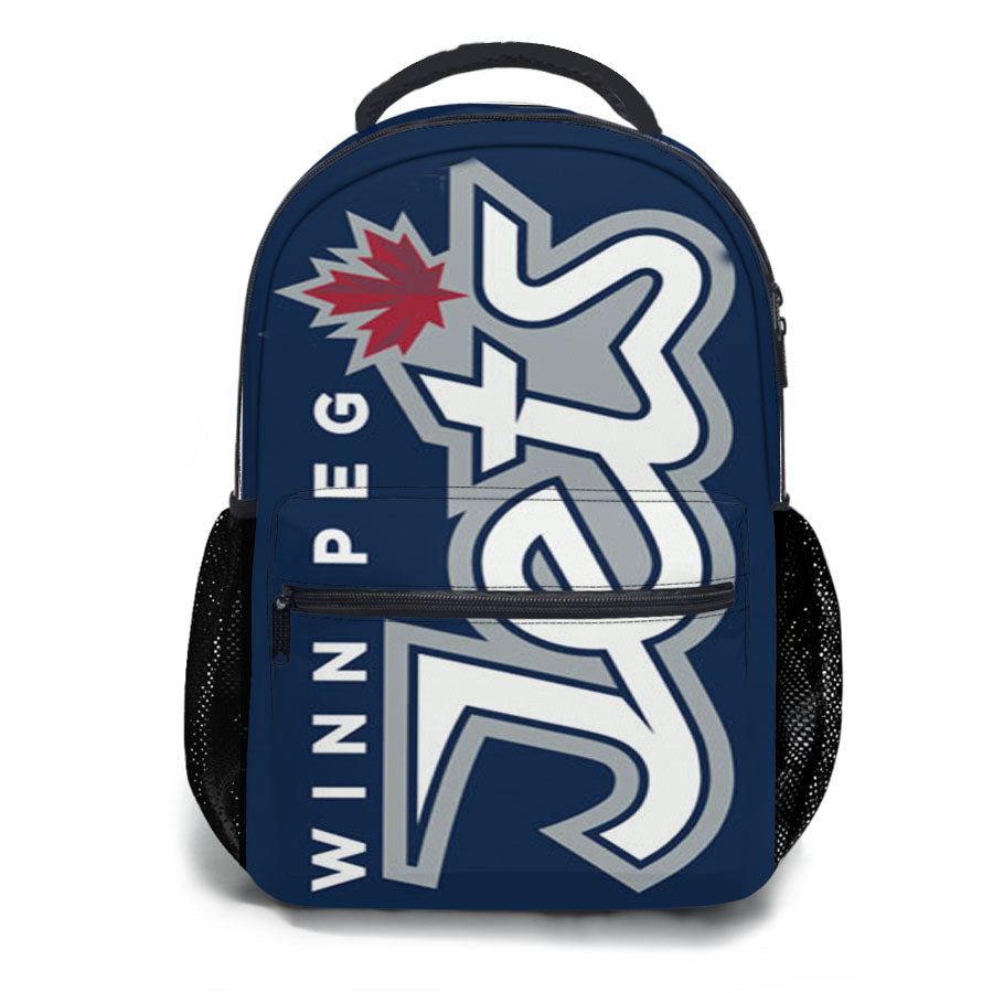 Winnipeg Jets Text School Backpacks