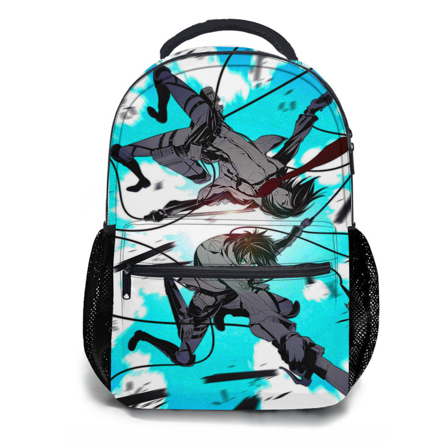 Attack On Titan Mikasa And Eren School Backpacks