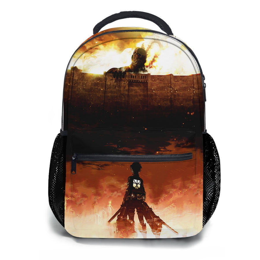 Kingdom Hearts Attack On Titan School Backpacks