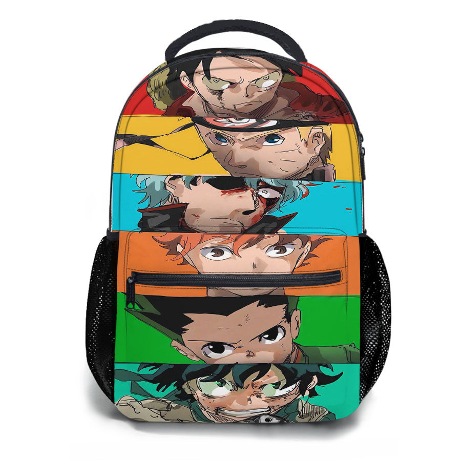 Luffy Naruto Hinata Gon Deku School Backpacks