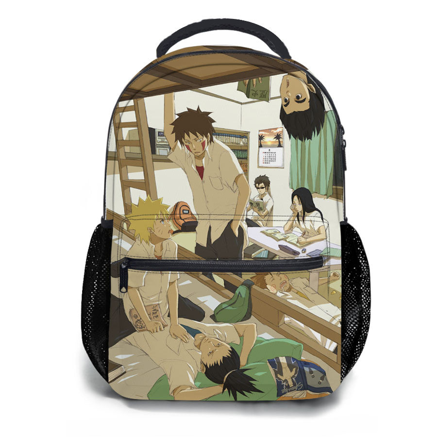 Nara Shikamaru-Aburame Shino-Inuzuka Kiba-Rock Lee-Hyuuga Neji-Uzumaki Naruto-Akimichi Chouji School Backpacks