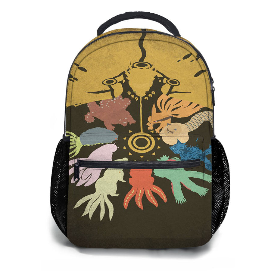 Naruto And 9 Tails Bijuu School Backpacks