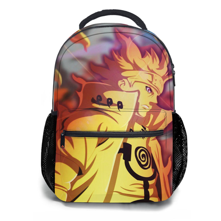 Naruto Uzumaki Nine Tail Cakra Mode School Backpacks