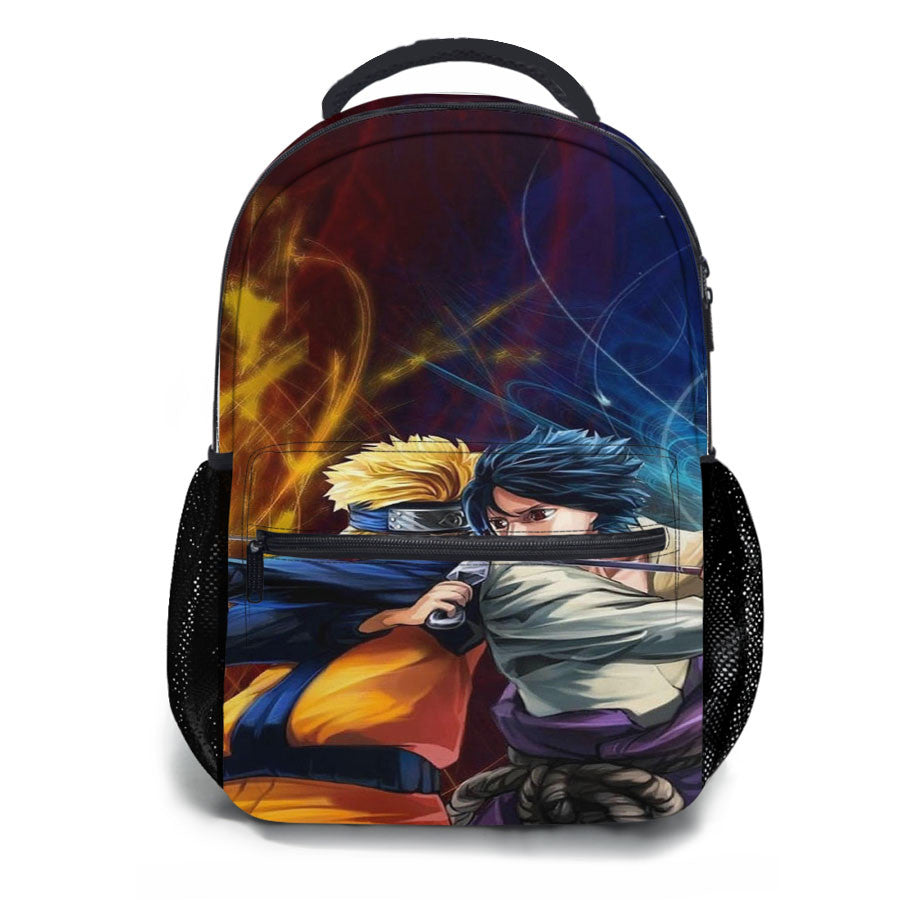 Naruto Uzumaki Vs Uciha Sasuke School Backpacks