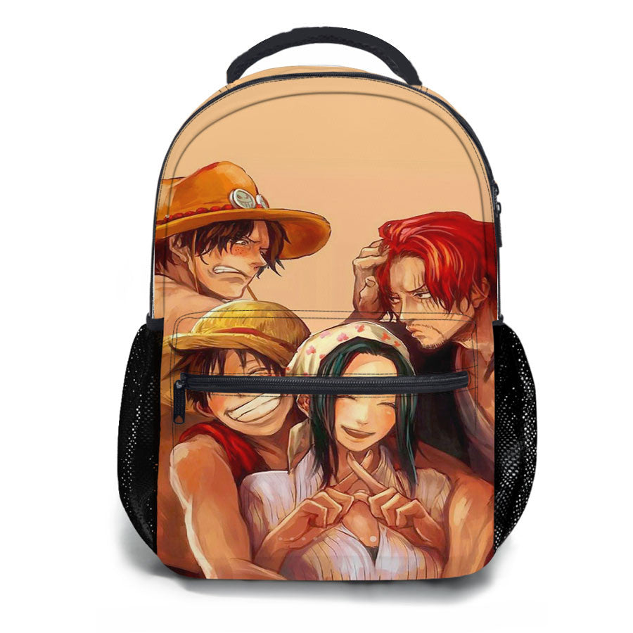One Piece Art At Watercolour School Backpacks