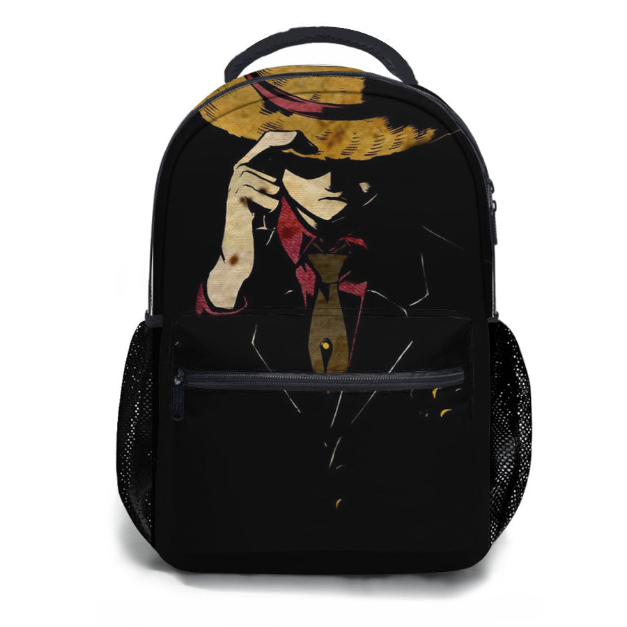One Piece Black School Backpacks
