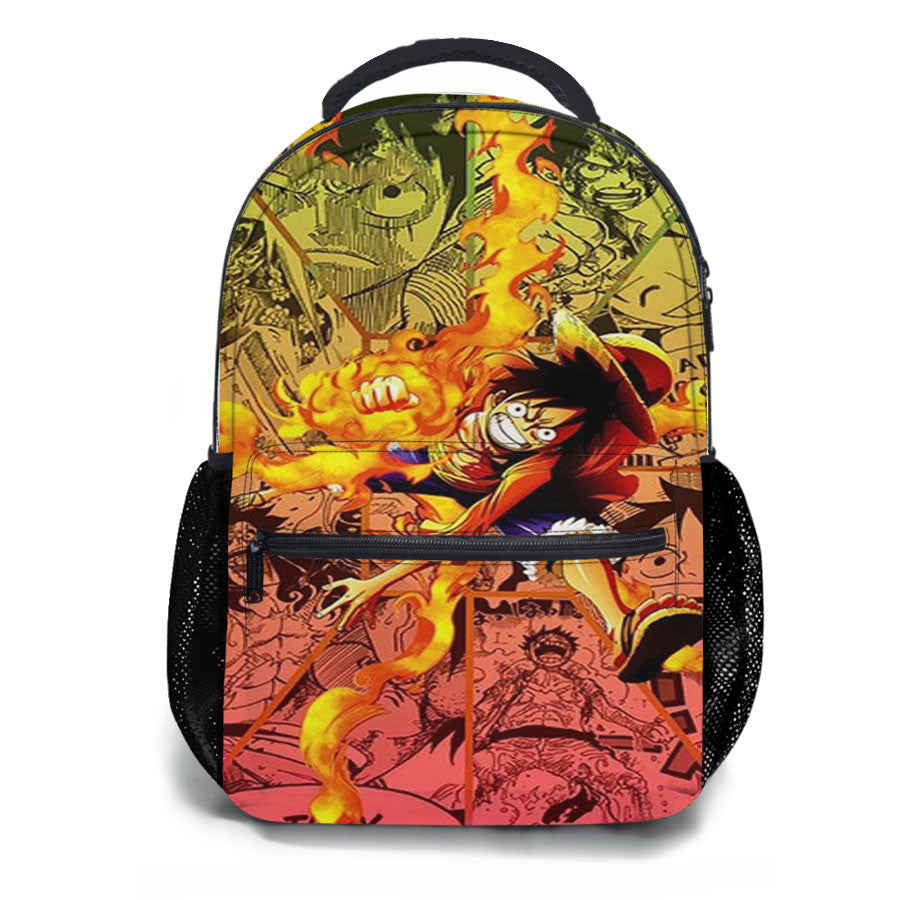 One Piece Luffy Fire Punch School Backpacks