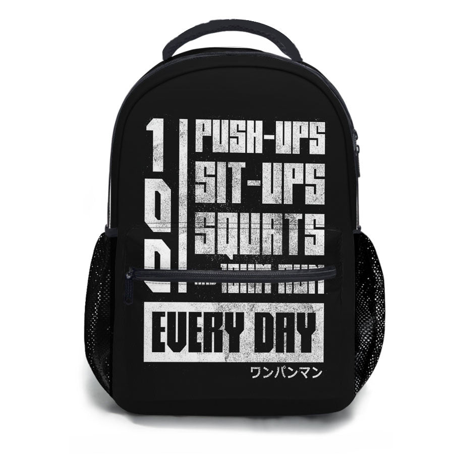 One Punch Man Regimen School Backpacks