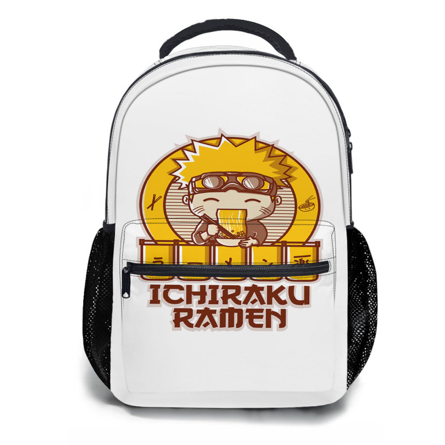 Ramen Ichiraku Naruto White School Backpacks