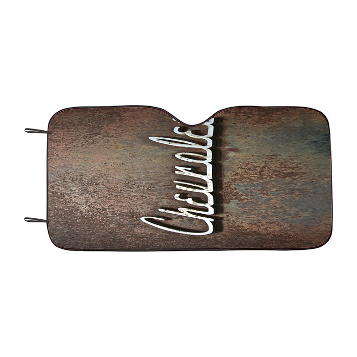 Chevy Chevrolet Vintage Metal Logo Car Auto Sun Shade Windshield Cover